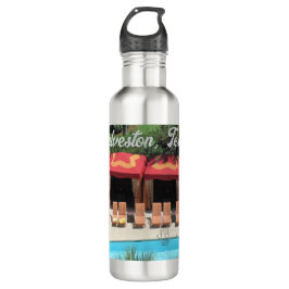 Galveston, Texas - San Luis Hotel Sundeck -  Edelstahlflasche
