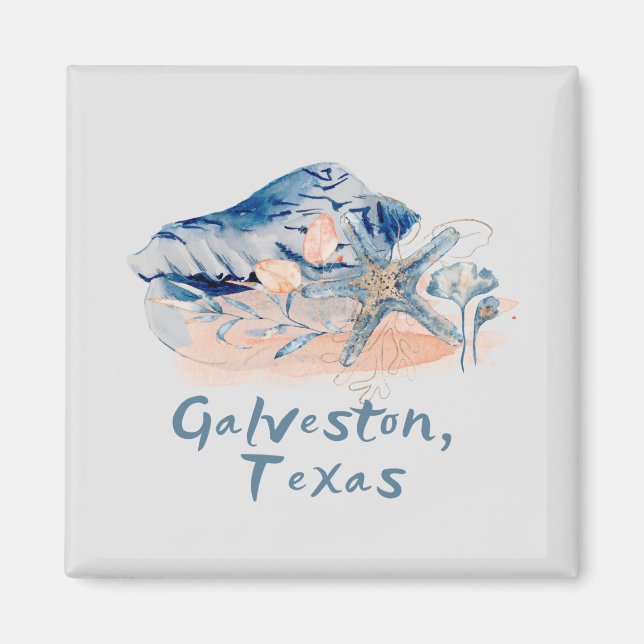 Galveston Texas Seashells Magnet (Vorne)