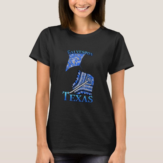 Galveston Texas Vacation Tribal Stingray T-Shirt (Vorderseite)