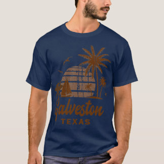 Galveston Texas Vintag Sunset T-Shirt