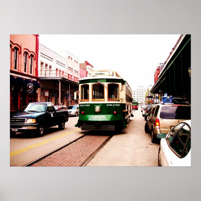 Galveston Trolley Poster (Vorne)