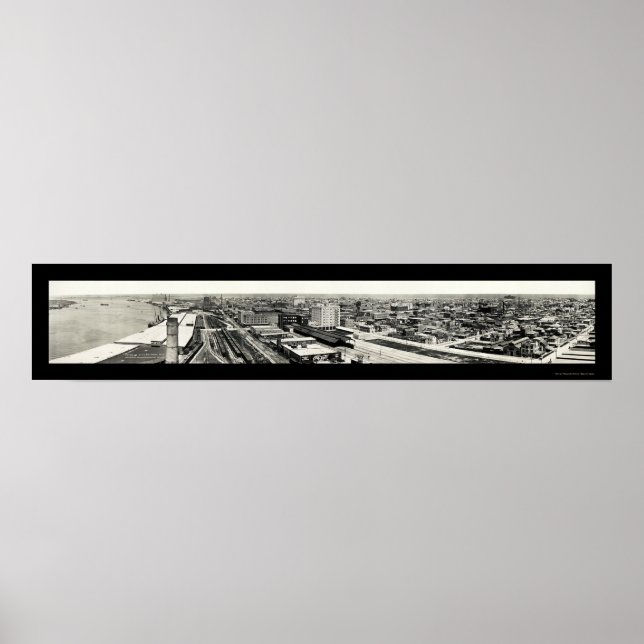 Galveston TX Harbor Foto 1915 Poster (Vorne)