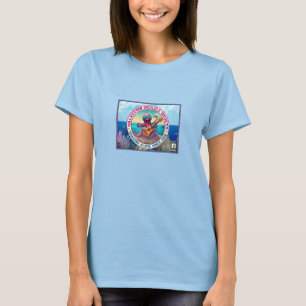 Galveston Ukulele GUS Le T-shirt féminin Octopus