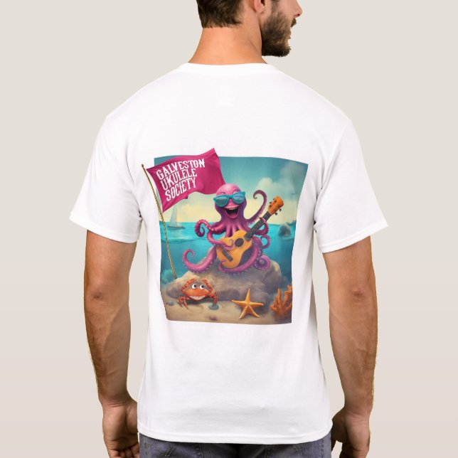 Galveston Ukulele Men's T - Shirt F&B Octopus (Rückseite)