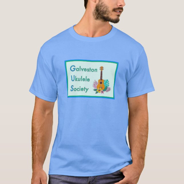 Galveston Ukulele Society GUS Stehendes Logo T-Shi T-Shirt (Vorderseite)