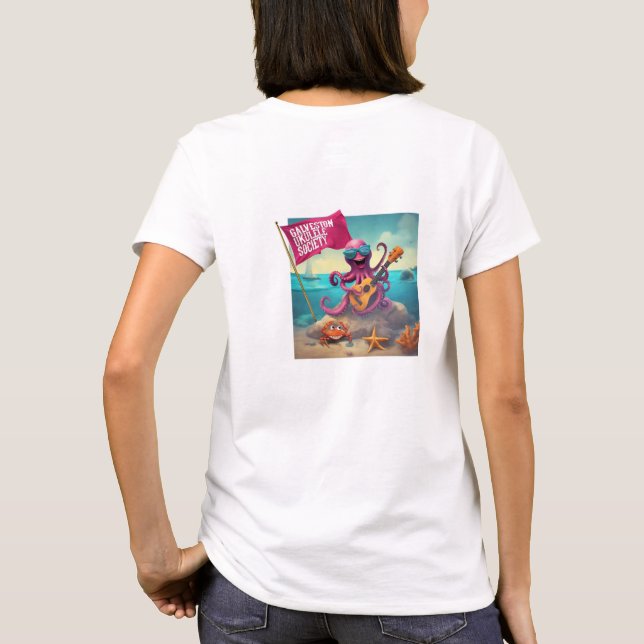 Galveston Ukulele T-shirt femme Octopus F&B (Dos)