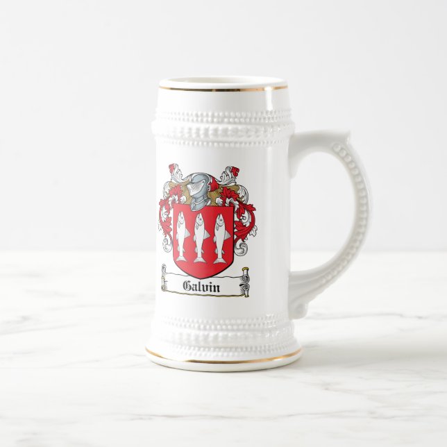 Galvin Familienwappen Bierglas (Rechts)