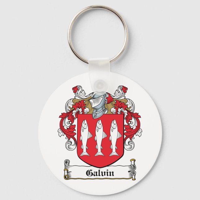 Galvin Familienwappen Schlüsselanhänger (Vorderseite)