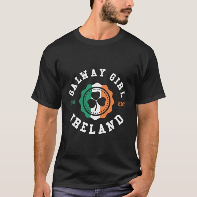Galway Girl Ireland Kleeblatt Irish Pride T-Shirt (Vorderseite)