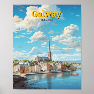 Galway Irland Vintage Reise  Poster