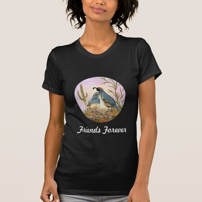 Gambel Wachtel-Freund für immer T-Shirt (Vorderseite)
