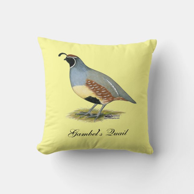 Gambels Wüstenquail Kissen (Vorderseite)