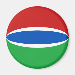 Gambia Fischaugen-Flagge-Magnet Magnet