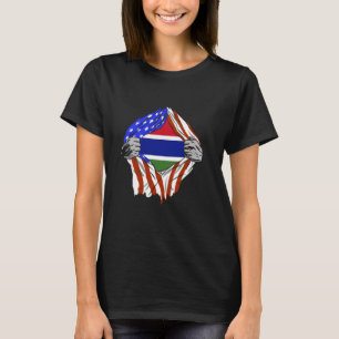Gambia Flag America Kest Gambian Pride Gambian Ro T-Shirt