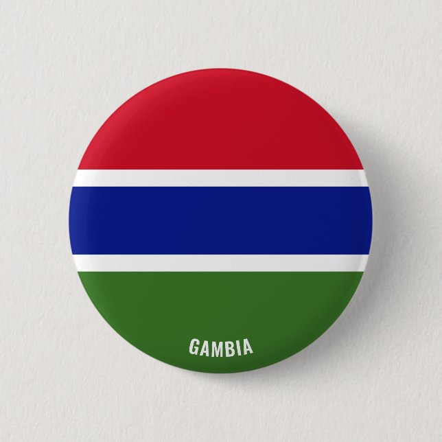Gambia Flag Cute Patriotic Button (Vorderseite)