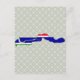Gambia Flag Karte