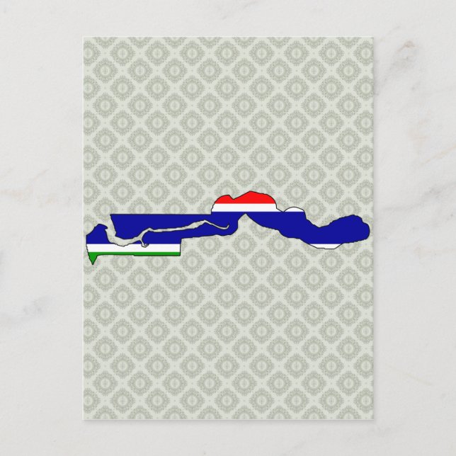Gambia Flag Karte (Vorderseite)