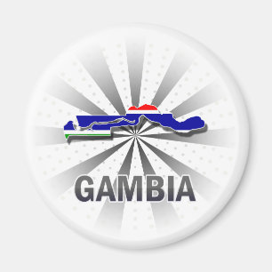 Gambia Flag Karte 2.0 Magnet