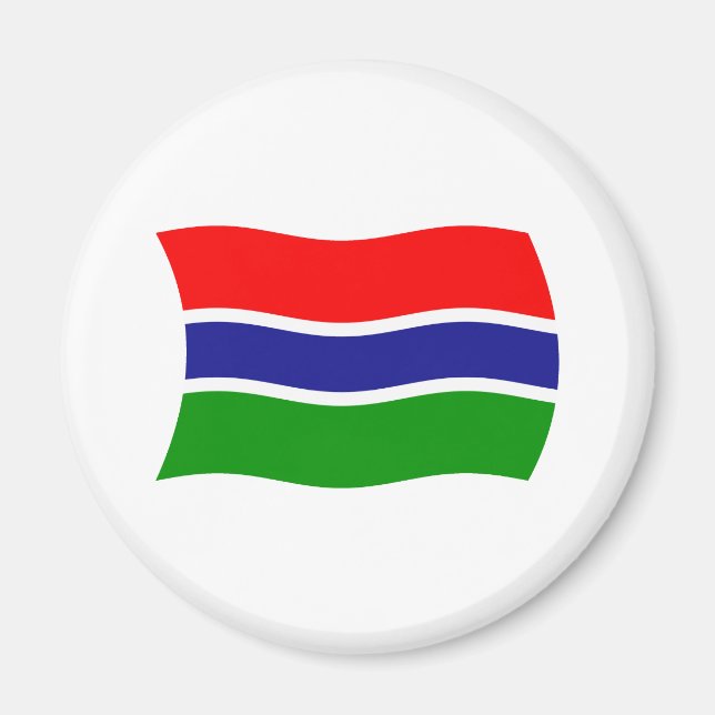 Gambia Flag Magnet (Vorne)