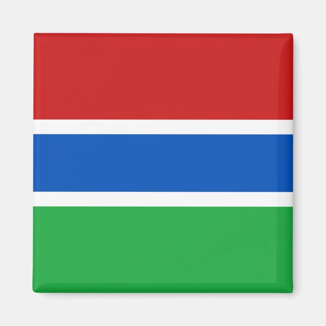 Gambia Flag Magnet (Vorne)