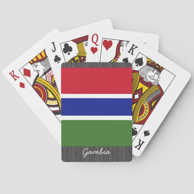 Gambia Flag Playing Cards Spielkarten (Rückseite)