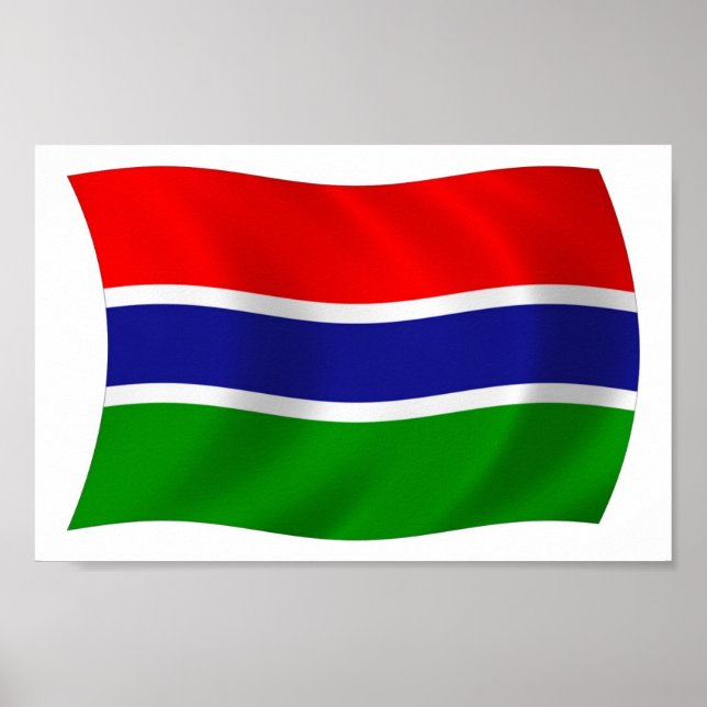 Gambia Flag Poster Print (Vorne)