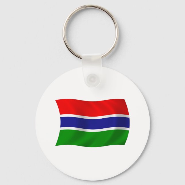 Gambia Flag Schlüsselanhänger (Vorderseite)
