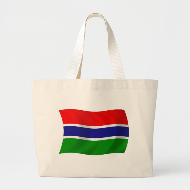 Gambia Flag Tote Bag Jumbo Stoffbeutel (Vorne)