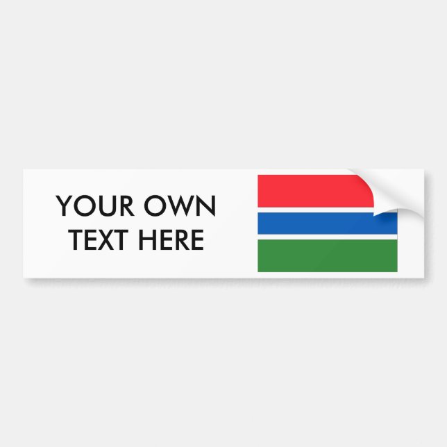Gambia-Flagge Autoaufkleber (Vorne)