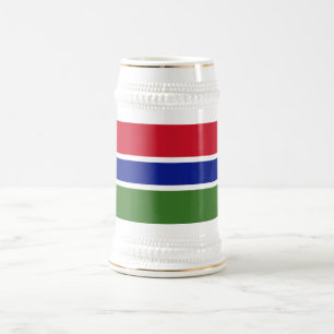 Gambia-Flagge Bierglas