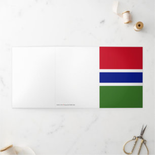 Gambia-Flagge Dreifach Gefaltete Karte