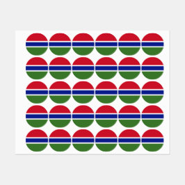 Gambia-Flagge Etiketten
