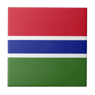 Gambia-Flagge Fliese