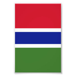 Gambia-Flagge Fotodruck
