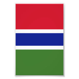 Gambia-Flagge Fotodruck
