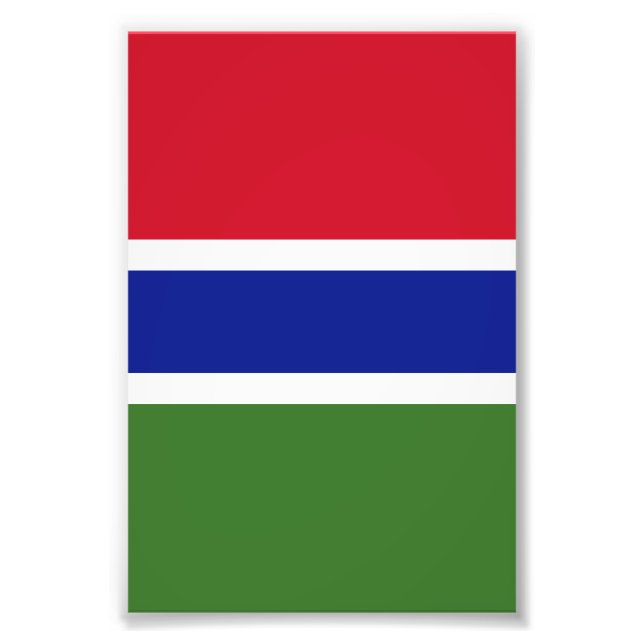 Gambia-Flagge Fotodruck (Vorne)