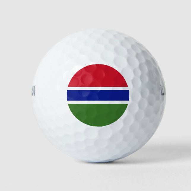Gambia-Flagge Golfball (Vorderseite)