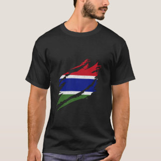 Gambia-Flagge Heldenhafter Gambia-Stolz Patriotisc T-Shirt