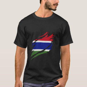 Gambia-Flagge Heldenhafter gambischer Stolz Patrio T-Shirt