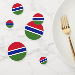 Gambia-Flagge Konfetti