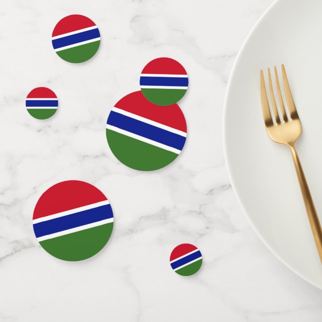 Gambia-Flagge Konfetti (Gruppe)