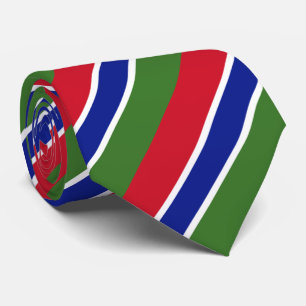 Gambia-Flagge Krawatte