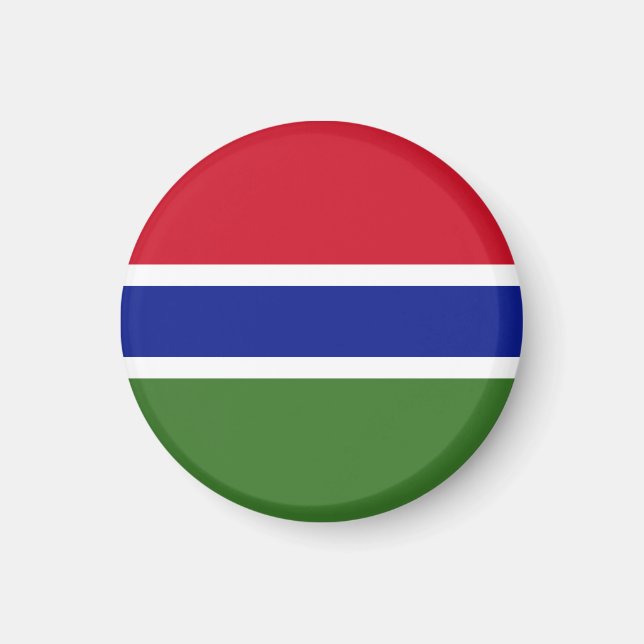 Gambia-Flagge Magnet (Vorne)