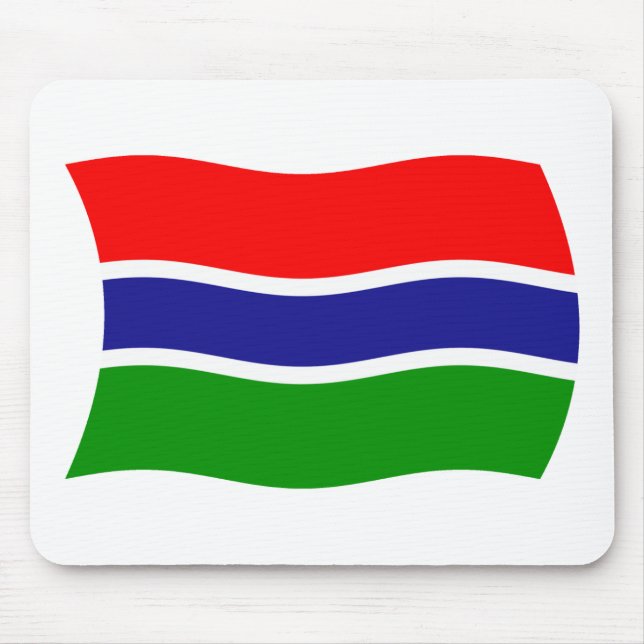Gambia-Flagge-Mauspad Mousepad (Vorne)