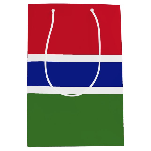 Gambia-Flagge Mittlere Geschenktüte (Vorderseite)