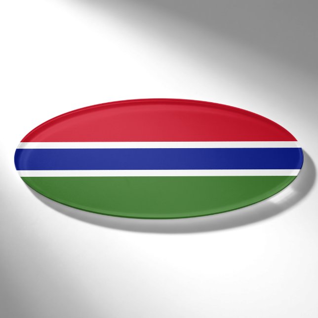 Gambia-Flagge Namenschild (Vorderseite)