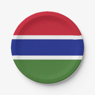 Gambia-Flagge Pappteller