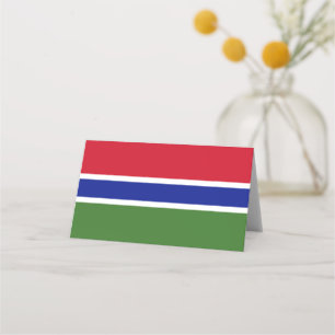 Gambia-Flagge Platzkarte