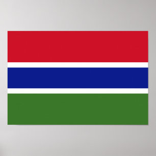 Gambia-Flagge Poster