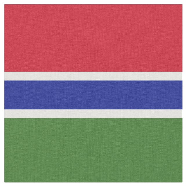 Gambia-Flagge Stoff (Nahaufnahme)